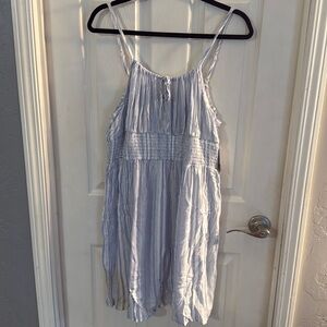 Light blue and white baby doll dress with tags